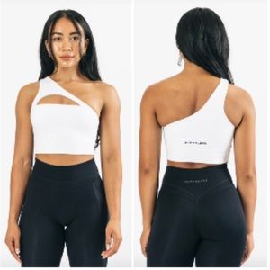 Alphalete asymmetrical cropped top